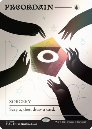 Preordain (1719) (Rainbow Foil) (SLD-1719) - rare - Foil
