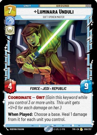 Luminara Unduli - Soft-Spoken Master (050/257) - TOTR - Rare - Foil