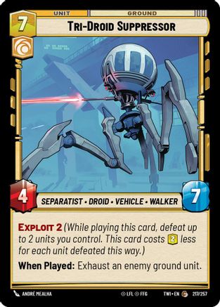 Tri-Droid Suppressor (217/257) - TOTR - Common - Foil