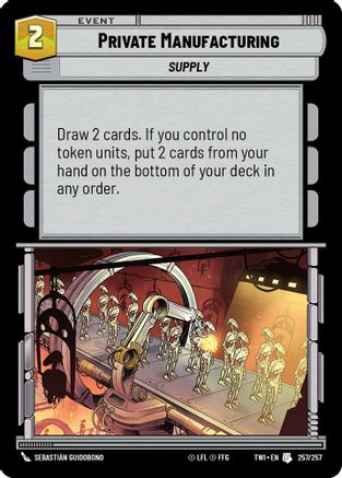 Private Manufacturing (257/257) - TOTR - Uncommon - Foil