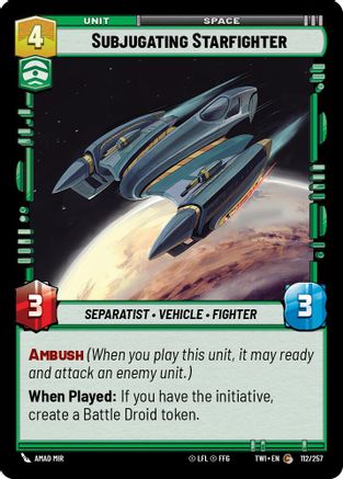 Subjugating Starfighter (112/257) - TOTR - Common