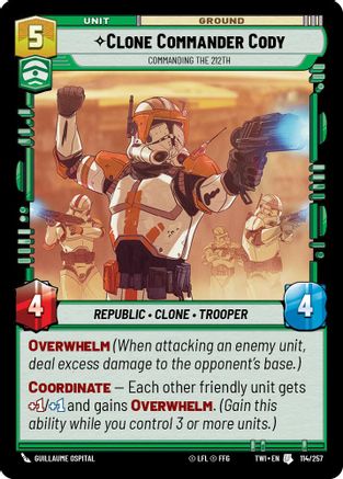 Clone Commander Cody - Commanding the 212th (114/257) - TOTR - Uncommon