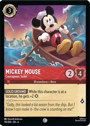 Mickey Mouse - Courageous Sailor (115/204) - Common - Cold Foil