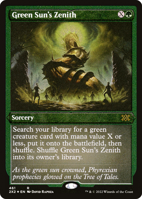 Green Sun's Zenith (2X2-461) - rare - Etched Foil