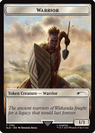 Warrior Token (Rainbow Foil) (SLD-1752) - token - Foil