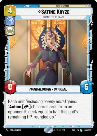 Satine Kryze - Committed to Peace (047/257) - TOTR - Legendary