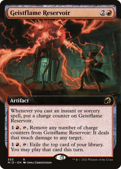 Geistflame Reservoir (MID-355) - rare: (Extended Art) - Foil