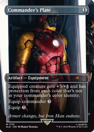 Commander's Plate (1733) (Rainbow Foil) (SLD-1733) - mythic - Foil