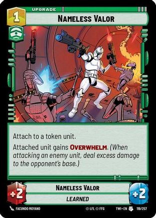 Nameless Valor (119/257) - TOTR - Uncommon - Foil