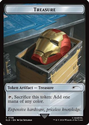 Treasure Token (1736) (Rainbow Foil) (SLD-1736) - token - Foil