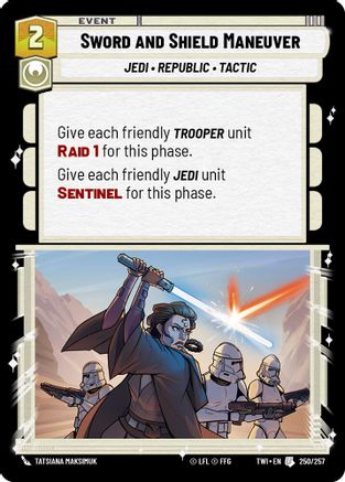 Sword and Shield Maneuver (250/257) - TOTR - Uncommon - Foil