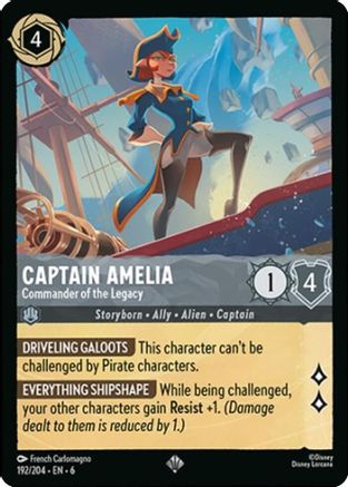 Captain Amelia - Commander of the Legacy (192/204) - Super Rare