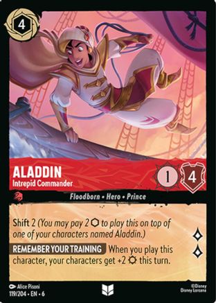 Aladdin - Intrepid Commander (119/204) - Uncommon