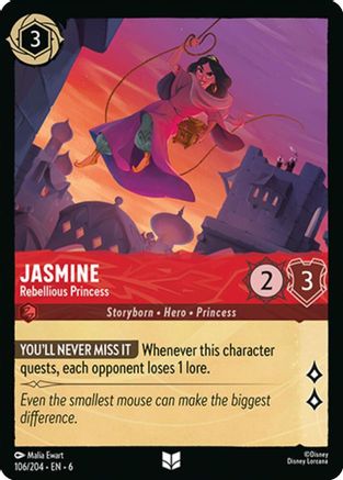 Jasmine - Rebellious Princess (106/204) - Uncommon - Cold Foil