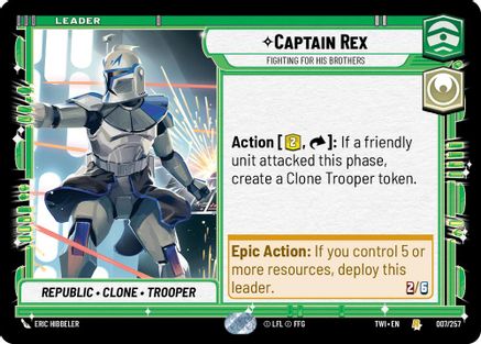 Captain Rex - Fighting For His Brothers (007/257) - TOTR - Rare