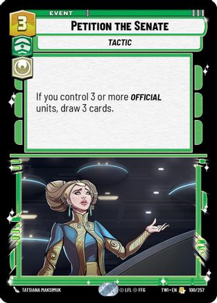 Petition the Senate (100/257) - TOTR - Rare