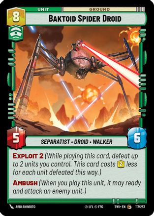 Baktoid Spider Droid (117/257) - TOTR - Common