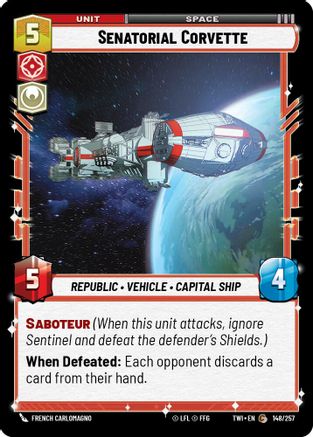 Senatorial Corvette (148/257) - TOTR - Common - Foil
