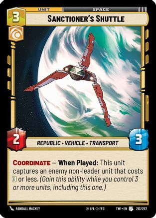 Sanctioner's Shuttle (213/257) - TOTR - Uncommon