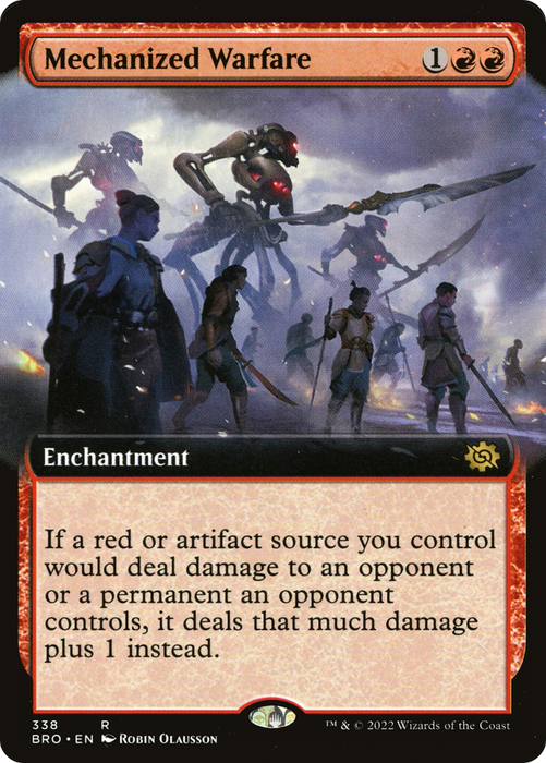 Mechanized Warfare (BRO-338) - rare: (Extended Art) - Foil