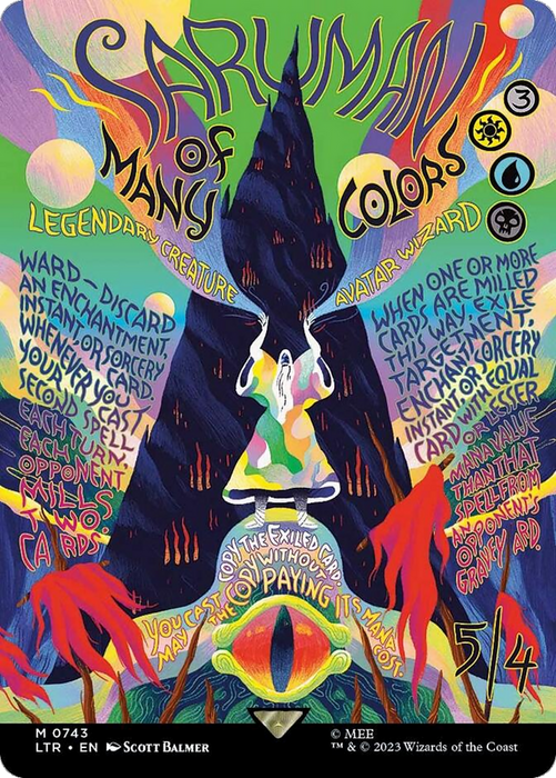 Saruman of Many Colors (LTR-743) - mythic (Borderless) - Foil