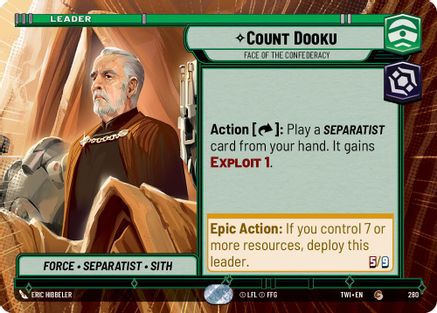 Count Dooku - Face of the Confederacy (Hyperspace) (280) - TOTR - Common