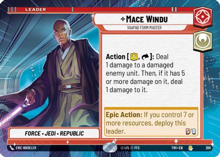 Mace Windu - Vaapad Form Master (Hyperspace) (288) - TOTR - Rare