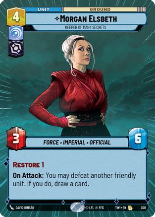 Morgan Elsbeth - Keeper of Many Secrets (Hyperspace) (308) - TOTR - Rare - Foil