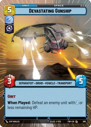 Devastating Gunship (Hyperspace) (309) - TOTR - Common