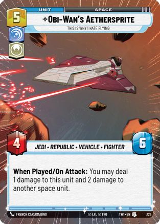 Obi-Wan's Aethersprite - This is Why I Hate Flying (Hyperspace) (321) - TOTR - Uncommon - Foil