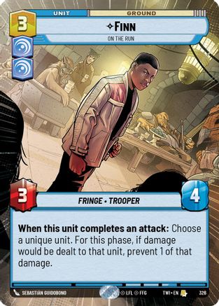 Finn - On the Run (Hyperspace) (326) - TOTR - Rare - Foil