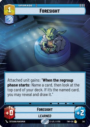 Foresight (Hyperspace) (341) - TOTR - Rare - Foil