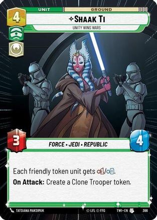 Shaak Ti - Unity Wins Wars (Hyperspace) (366) - TOTR - Uncommon