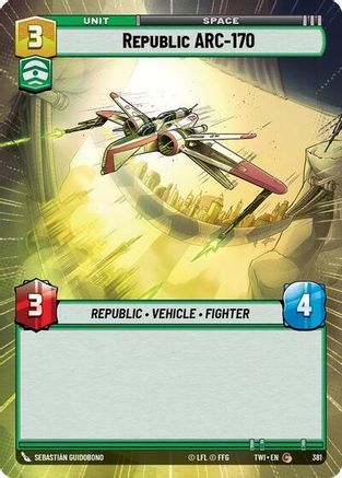 Republic ARC-170 (Hyperspace) (381) - TOTR - Common - Foil