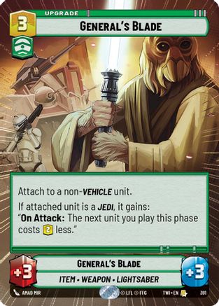 General's Blade (Hyperspace) (391) - TOTR - Rare