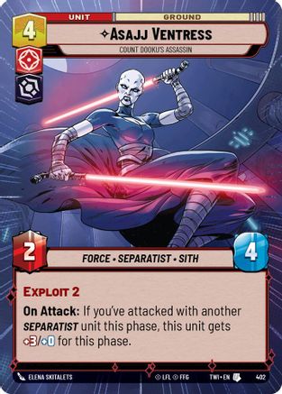 Asajj Ventress - Count Dooku's Assassin (Hyperspace) (402) - TOTR - Uncommon