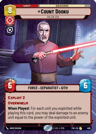 Count Dooku - Fallen Jedi (Hyperspace) (406) - TOTR - Rare