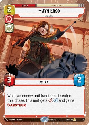 Jyn Erso - Stardust (Hyperspace) (411) - TOTR - Rare - Foil