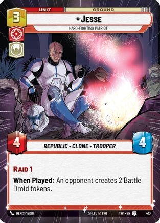 Jesse - Hard-Fighting Patriot (Hyperspace) (413) - TOTR - Uncommon - Foil