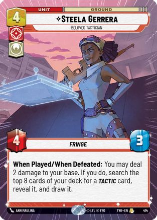 Steela Gerrera - Beloved Tactician (Hyperspace) (414) - TOTR - Rare - Foil