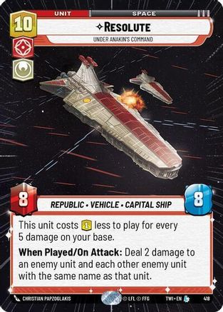 Resolute - Under Anakin's Command (Hyperspace) (418) - TOTR - Legendary