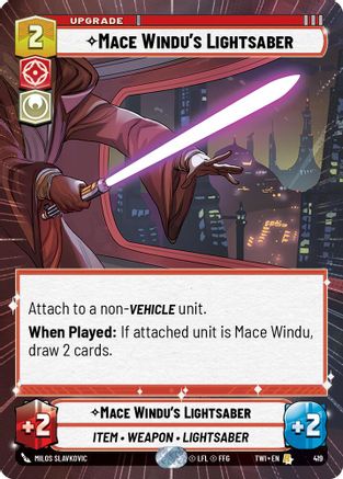 Mace Windu's Lightsaber (Hyperspace) (419) - TOTR - Rare - Foil