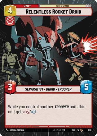 Relentless Rocket Droid (Hyperspace) (430) - TOTR - Common - Foil
