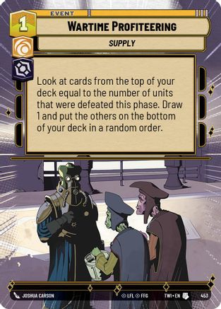 Wartime Profiteering (Hyperspace) (453) - TOTR - Uncommon - Foil