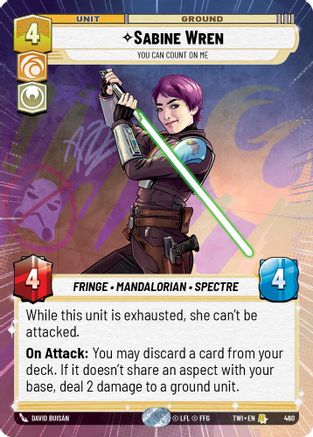 Sabine Wren - You Can Count On Me (Hyperspace) (460) - TOTR - Rare