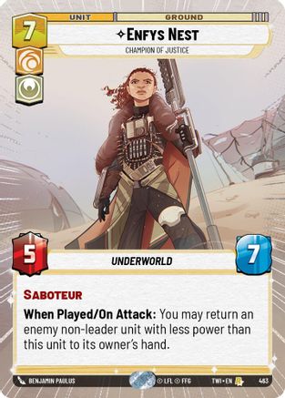 Enfys Nest - Champion of Justice (Hyperspace) (463) - TOTR - Rare