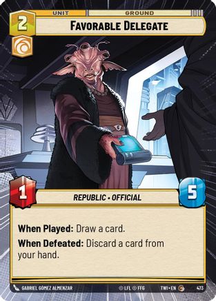 Favorable Delegate (Hyperspace) (473) - TOTR - Common - Foil