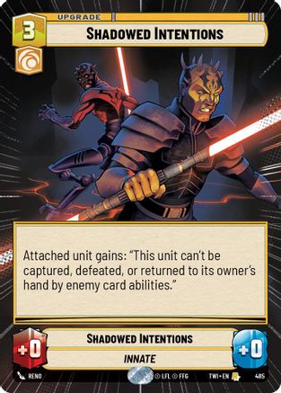 Shadowed Intentions (Hyperspace) (485) - TOTR - Rare