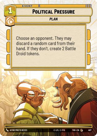 Political Pressure (Hyperspace) (487) - TOTR - Common - Foil