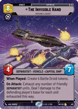 The Invisible Hand - Imposing Flagship (Hyperspace) (497) - TOTR - Rare - Foil